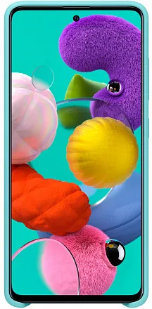 Чехол (клип-кейс) Samsung для Samsung Galaxy A51 Silicone Cover голубой (EF-PA515TLEGRU)