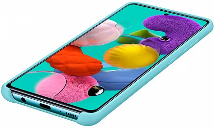 Чехол (клип-кейс) Samsung для Samsung Galaxy A51 Silicone Cover голубой (EF-PA515TLEGRU)