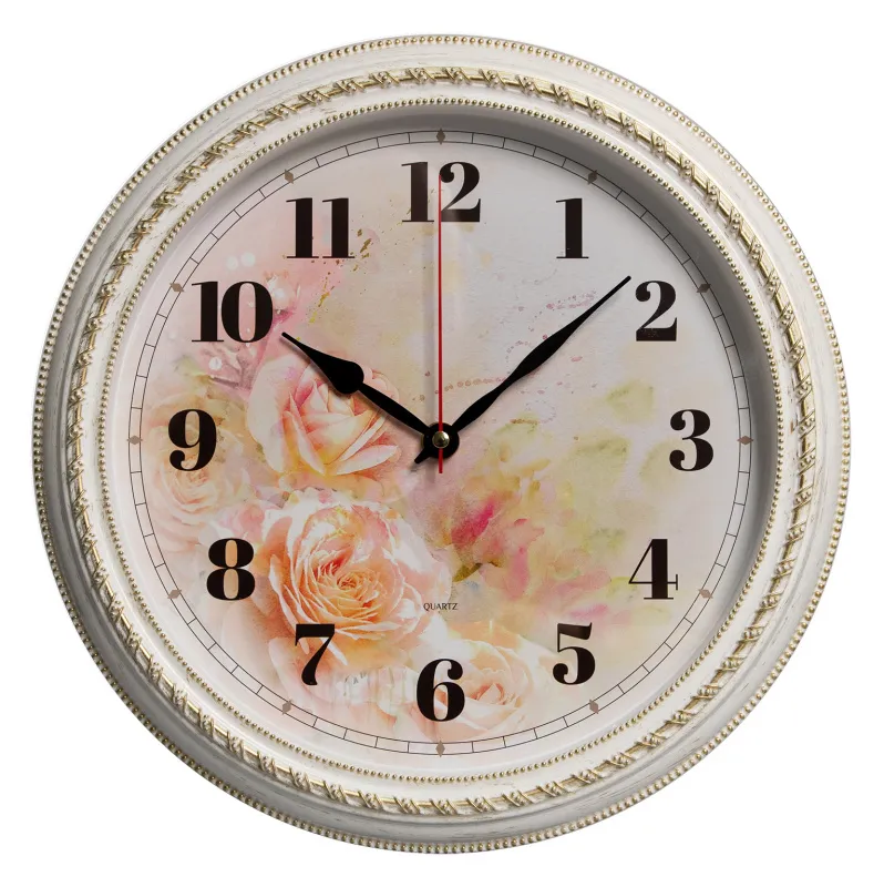 Часы настенные аналоговые Бюрократ WallC-R64P D29см белый