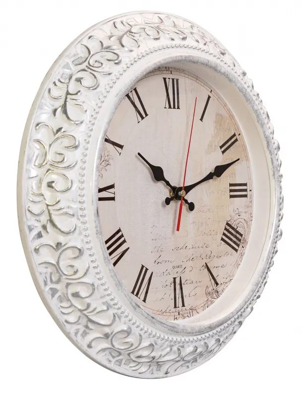 Часы настенные аналоговые Бюрократ WallC-R73P D35см белый (WALLC-R73P35/WHITE)