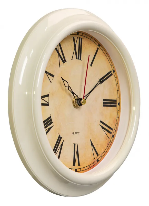 Часы настенные аналоговые Бюрократ WallC-R74P D21см слоновая кость (WALLC-R74P21/IVORY)