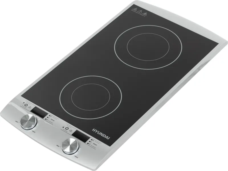Плита Индукционная Hyundai HYC-0103 серебристый/черный стеклокерамика (настольная)