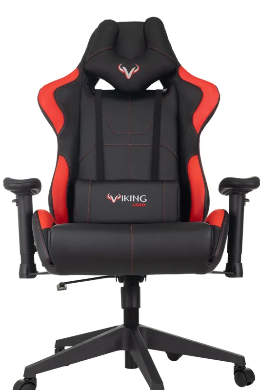 Кресло игровое Zombie VIKING 5 AERO черный/красный эко.кожа с подголов. крестов. пластик