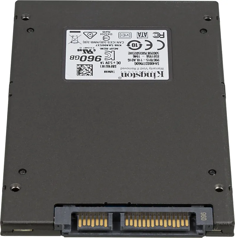 твердотельный накопитель Kingston SSD 960GB SSDNow A400 SATA 3 2.5" 7mm R500/W450MB/s 3D NAND MTBF 2M 300TBW Retail 1 year