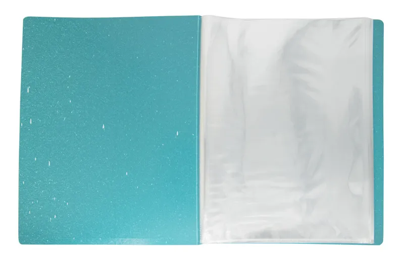 Папка с 60 прозр.вклад. Бюрократ Melange MLPV60AZURE A4 пластик 0.7мм бирюзовый