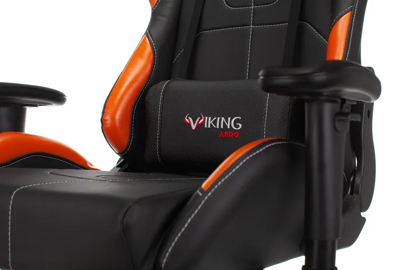 Кресло игровое Zombie VIKING 5 AERO черный/оранжевый эко.кожа с подголов. крестов. пластик