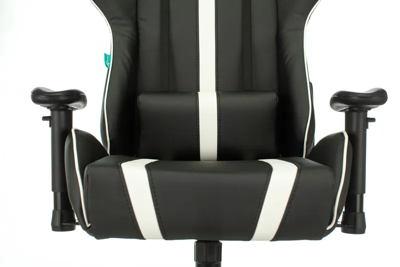 Кресло игровое Zombie A4 черный/белый эко.кожа с подголов. крестов. пластик