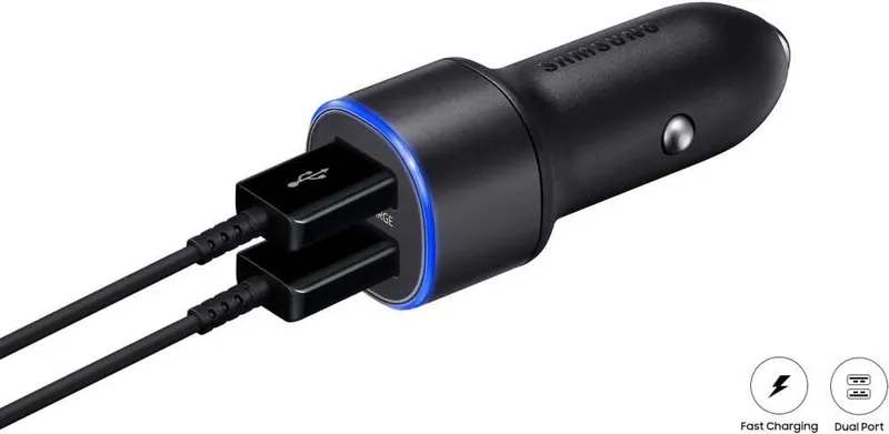 Автомобильное зар./устр. Samsung EP-L1100 2A+1.67A 2xUSB универсальное черный (EP-L1100WBEGRU)