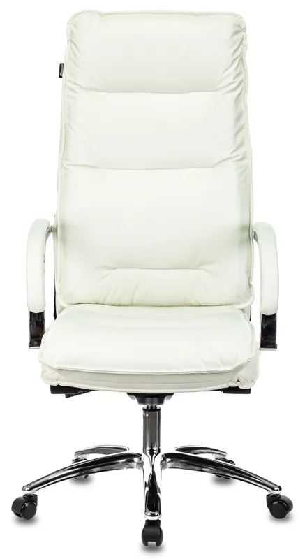 Кресло руководителя Бюрократ T-9927SL слоновая кость кожа крестов. металл хром