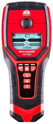 Детектор проводки Ada 120 Prof красный/черный (А00485)