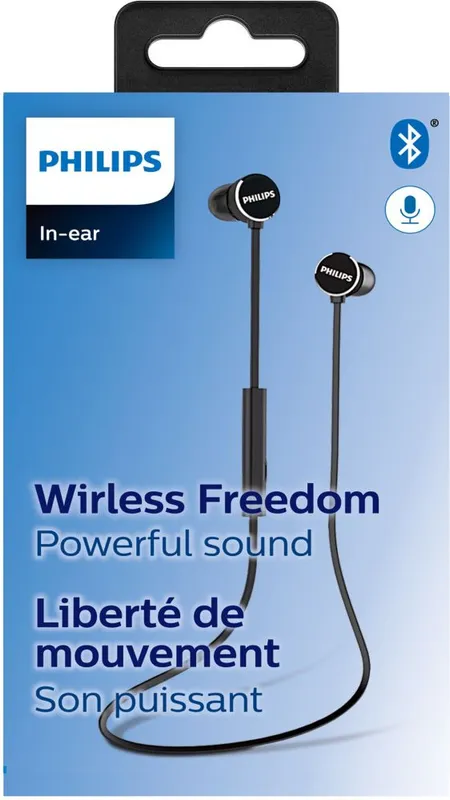 Гарнитура вкладыши Philips TAUN102BK черный беспроводные bluetooth в ушной раковине (TAUN102BK/00)