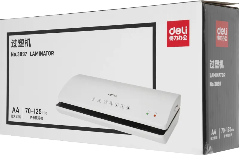 Ламинатор Deli 3897 серый A4 (50-125мкм) 35см/мин