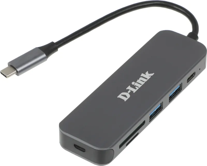 Концентратор usb D-Link USB-C Hub, 2xUSB 3.0 + USB-C, SD/microSD Card Reader