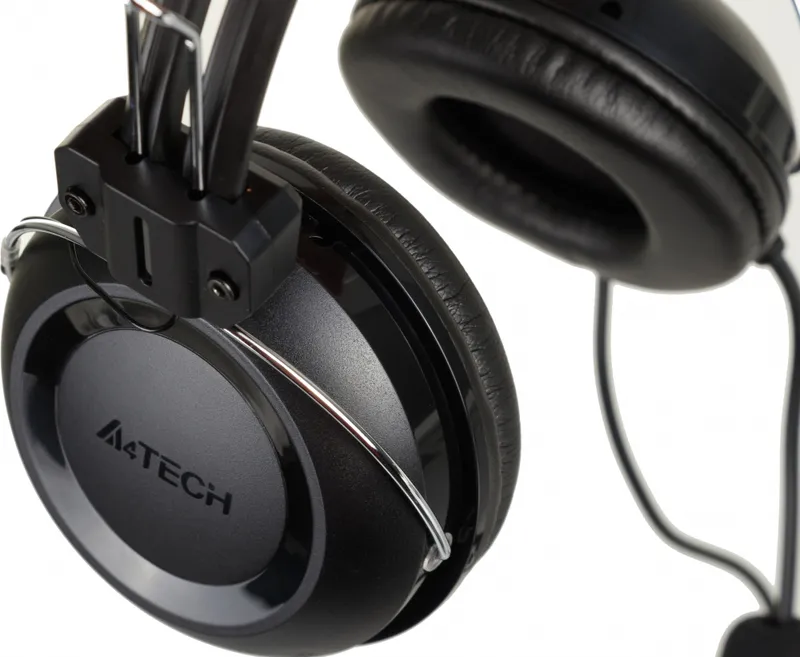 Наушники с микрофоном A4Tech HU-35 черный 2м накладные USB оголовье