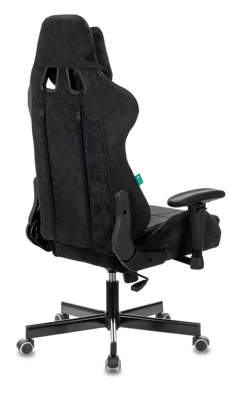 Кресло игровое Zombie VIKING KNIGHT Fabric черный Light-20 с подголов. крестов. металл
