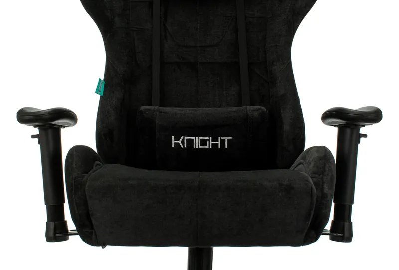Кресло игровое Zombie VIKING KNIGHT Fabric черный Light-20 с подголов. крестов. металл