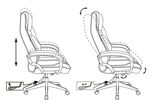 Кресло игровое Zombie A3 черный эко.кожа крестов. пластик