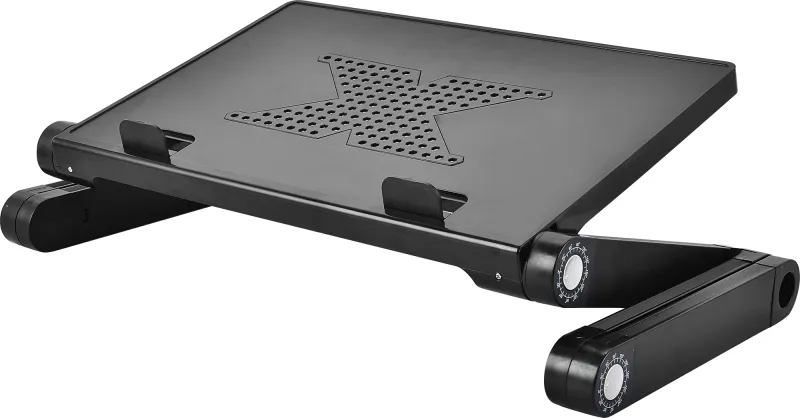 Стол для ноутбука Cactus CS-LS-T8-C серебристый 27x42см