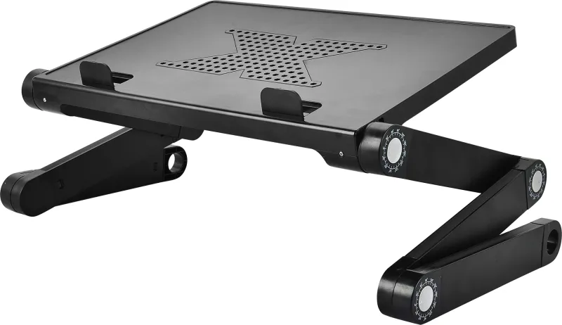 Стол для ноутбука Cactus CS-LS-T8-C серебристый 27x42см