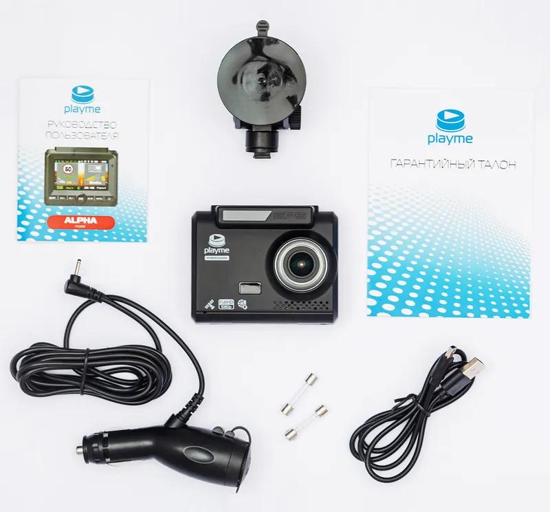 Видеорегистратор с радар-детектором Playme ALPHA GPS черный