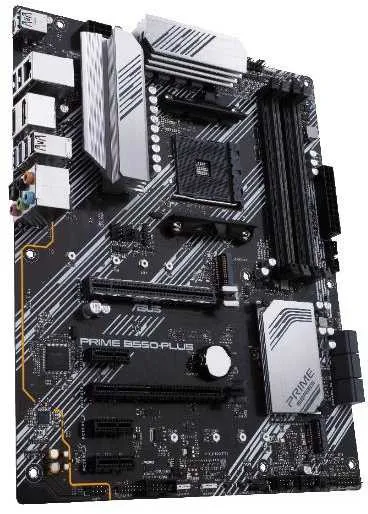 Материнская плата ASUS PRIME B550-PLUS,  Socket AM4, B550, 4*DDR4, HDMI+DP, CrossFireX, SATA3 + RAID, Audio, Gb LAN, USB 3.2*8, USB 2.0*6, COM*1 header (w/o cable), ATX ; 90MB14U0-M0EAY0