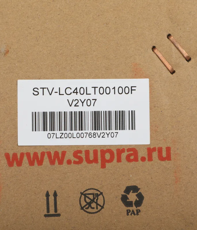 Телевизор LED Supra 40" STV-LC40LT00100F Frameless черный FULL HD 60Hz DVB-T DVB-T2 DVB-C USB (RUS)