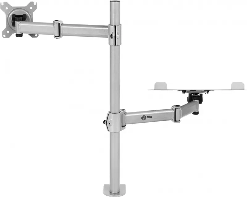 Кронштейн для монитора/ноутбука Cactus CS-VM-LH07-AL серебряный 13"-27" макс.8кг настольный поворот и наклон