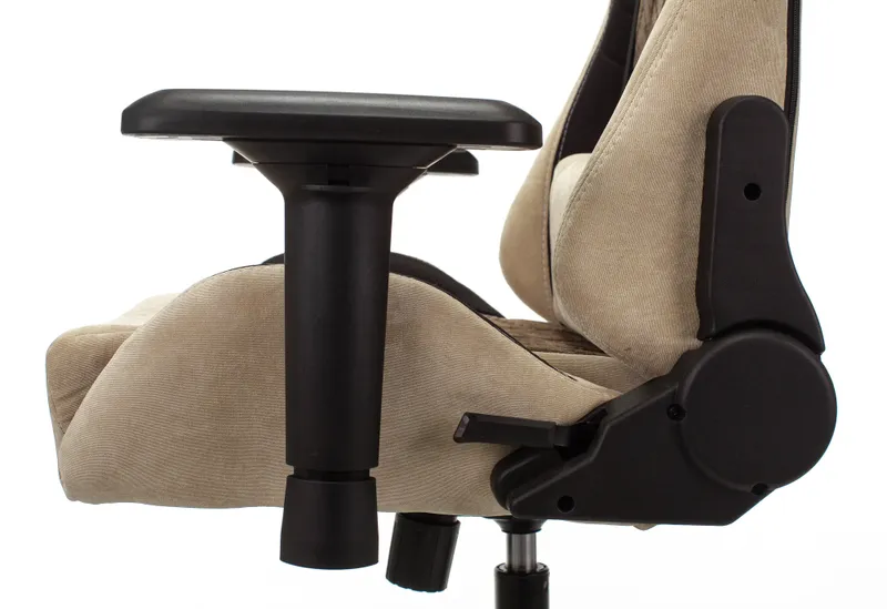 Кресло игровое Zombie VIKING 7 KNIGHT Fabric коричневый/бежевый ткань/эко.кожа с подголов. крестов. металл