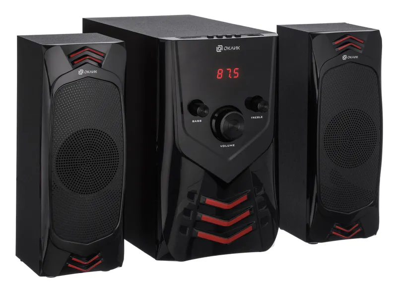 Колонки Оклик OK-432 2.1 черный 25Вт BT