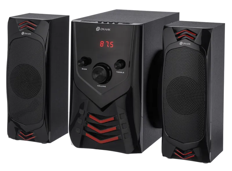 Колонки Оклик OK-432 2.1 черный 25Вт BT