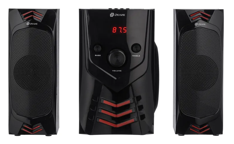 Колонки Оклик OK-432 2.1 черный 25Вт BT