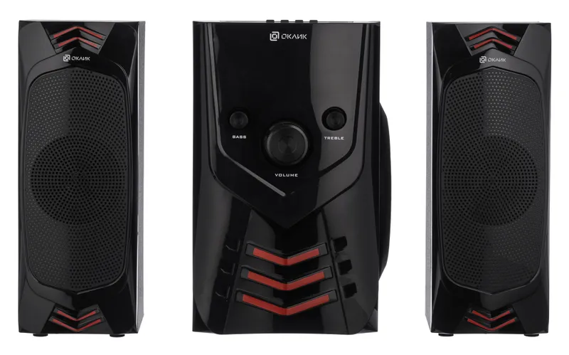 Колонки Оклик OK-432 2.1 черный 25Вт BT
