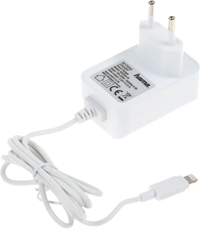 Сетевое зар./устр. Hama H-178342 2.4A для Apple белый (00178342)