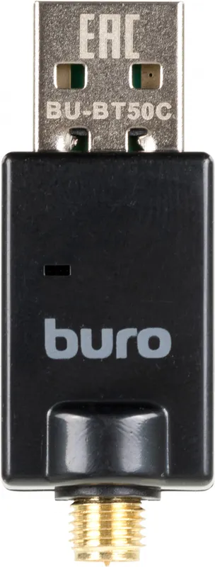 Адаптер USB Buro BU-BT50C BT5.0+EDR class 1 100м черный