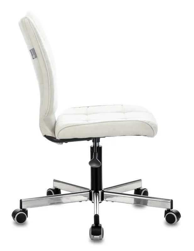 Кресло Бюрократ CH-330M молочный Velvet 20 крестов. металл хром
