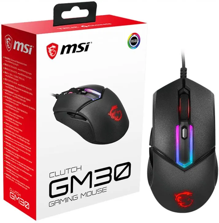 Gaming Mouse MSI Clutch GM30, Wired, DPI 6200, RGB lighting