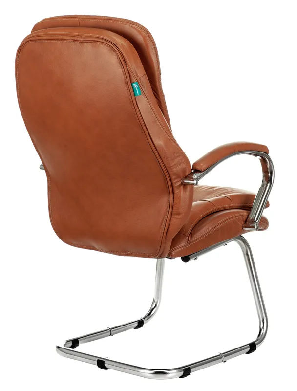 Кресло Бюрократ T-9950AV рыжий Leather Ontano кожа/кожзам полозья металл хром