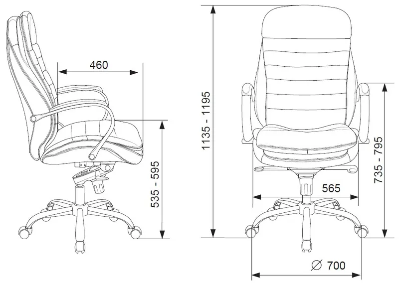 Кресло руководителя Бюрократ T-9950 рыжий Leather Ontano кожа крестов. металл хром
