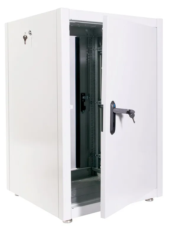 Шкаф коммутационный ЦМО (ШТК-Э-18.6.6-13АА) напольный 18U 598x600мм пер.дв.стекл металл 2 бок.пан. 540кг серый 515мм 43кг 180град. 920мм IP20