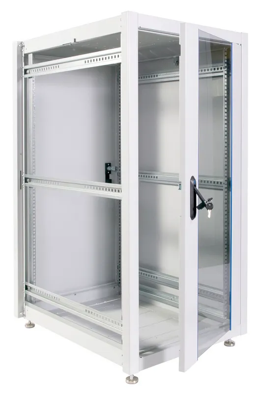 Шкаф коммутационный ЦМО (ШТК-Э-24.6.8-13АА) напольный 24U 600x800мм пер.дв.стекл металл 2 бок.пан. 540кг серый 59кг 180град. 1187мм IP20