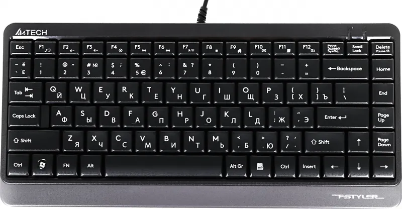 Клавиатура A4Tech Fstyler FK11 черный/серый USB slim