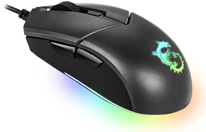 Gaming Mouse MSI Clutch GM11, Wired, DPI 5000, symmetrical design, RGB lighting, Black
