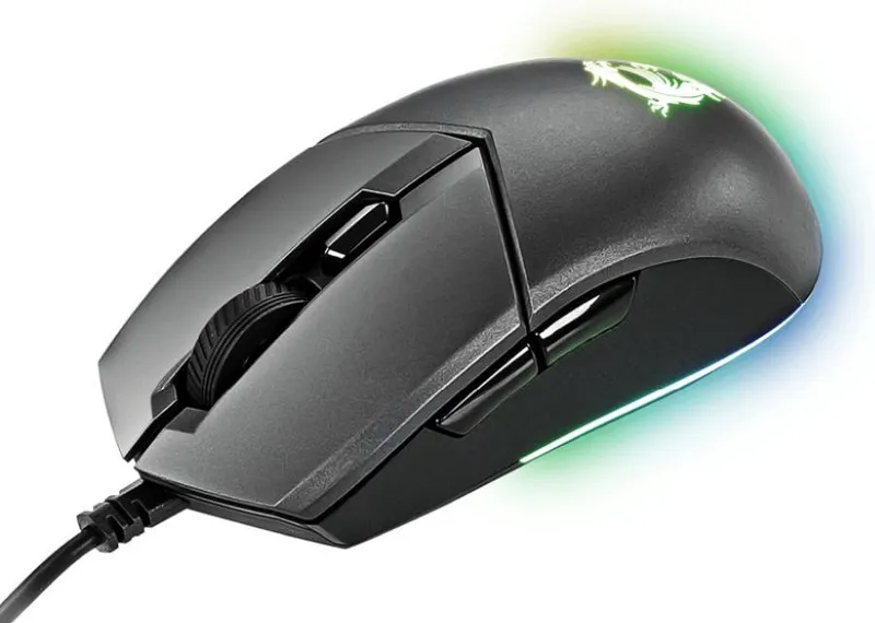 Gaming Mouse MSI Clutch GM11, Wired, DPI 5000, symmetrical design, RGB lighting, Black