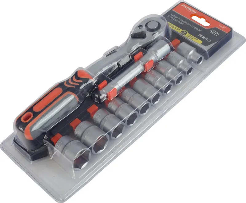 Набор торцевых головок Patriot SSR-1/2 в комплекте 12 предметов (350004500)