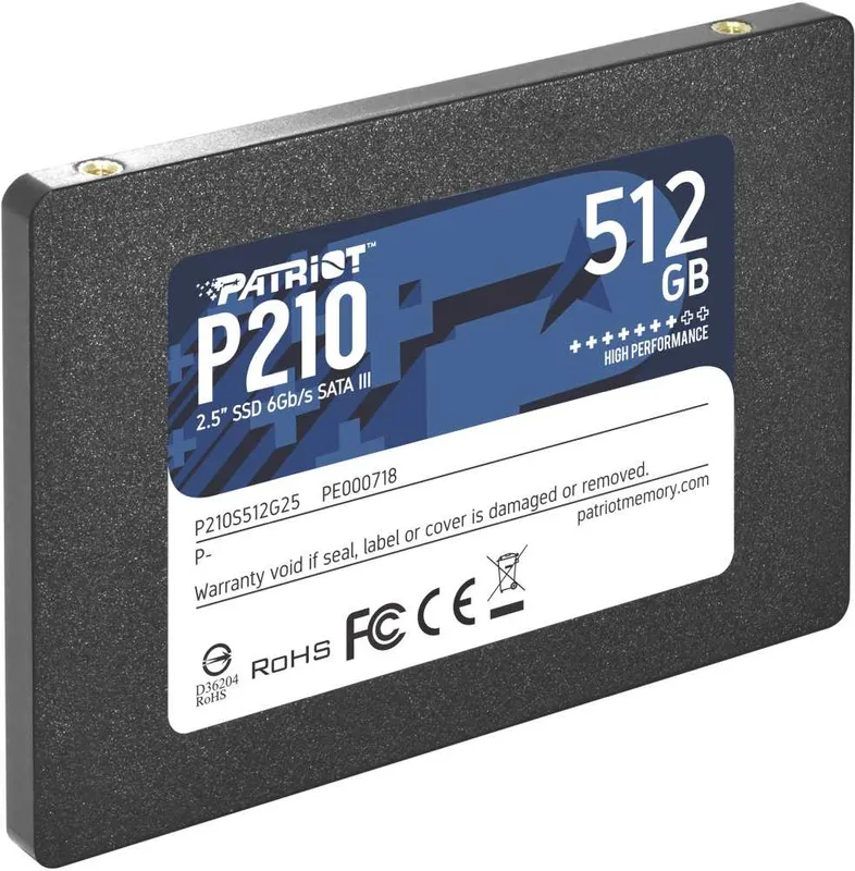 Твердотельный накопитель Patriot P210 512GB SATA3 2.5" 520/430 512GB 3D
