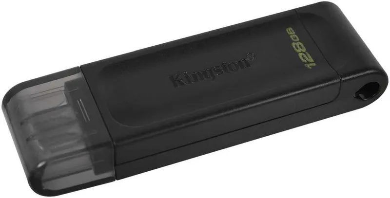 Флеш Диск Kingston 128Gb DataTraveler 70 Type-C DT70/128GB USB3.2 черный