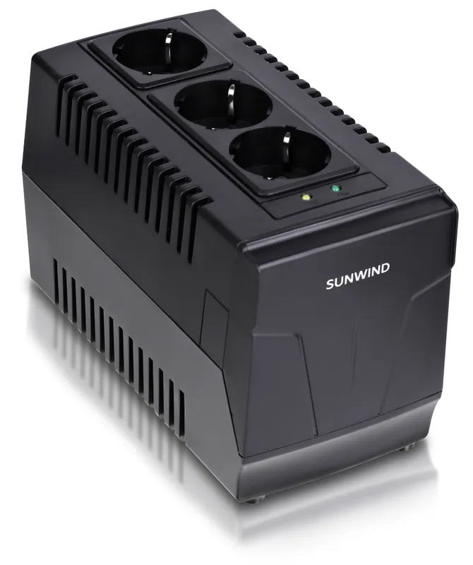 Стабилизатор напряжения SunWind AVR-1000 500Вт 1000ВА черный
