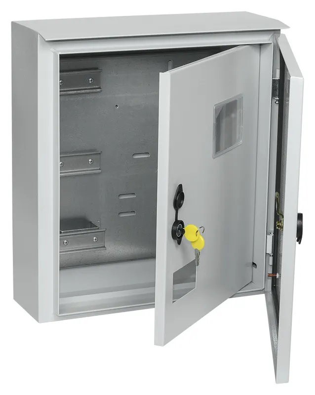 Щит распределительный IEK MKM51-N-09-54 TITAN ЩУ 3/1-1 У1 IP66 навесной 400мм 150мм 445мм 12мод. металл IP66 серый с возможностью установки счетчика (упак.:1шт)