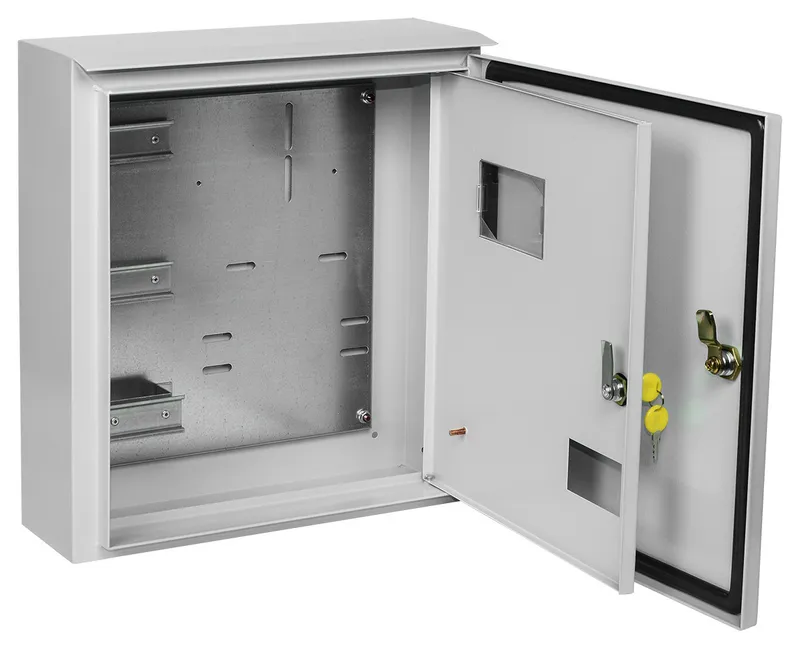 Щит распределительный IEK MKM51-N-09-54 TITAN ЩУ 3/1-1 У1 IP66 навесной 400мм 150мм 445мм 12мод. металл IP66 серый с возможностью установки счетчика (упак.:1шт)