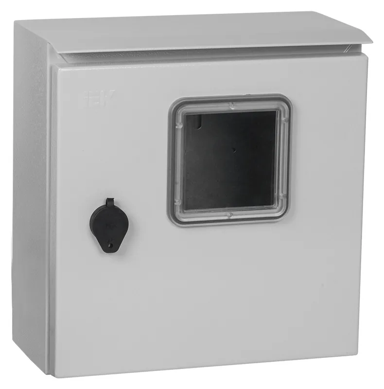 Щит распределительный IEK MKM51-N-01-54 TITAN ЩУ 1/1-0 У1 IP66 навесной 300мм 150мм 310мм 6мод. металл IP66 серый с возможностью установки счетчика (упак.:1шт)